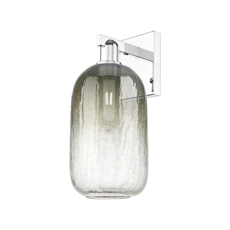 Innovations Lighting 716-1W-17-7 Brookhaven Cloche Sconce Brookhaven - Polished Chrome / Slate