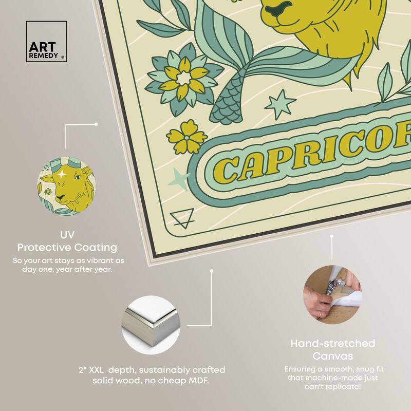 Capricorn Stars Card Canvas by Art Remedy