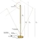 preview thumbnail 4 of 3, Brightech Libra LED Dimmable Floor Lamp - Brass