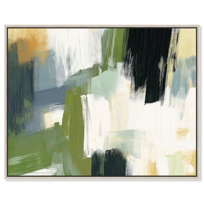 Moss Layers I Canvas by Art Remedy - Silver - 24" x 20"