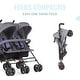 preview thumbnail 6 of 4, Dream On Me Volgo Twin Umbrella Stroller