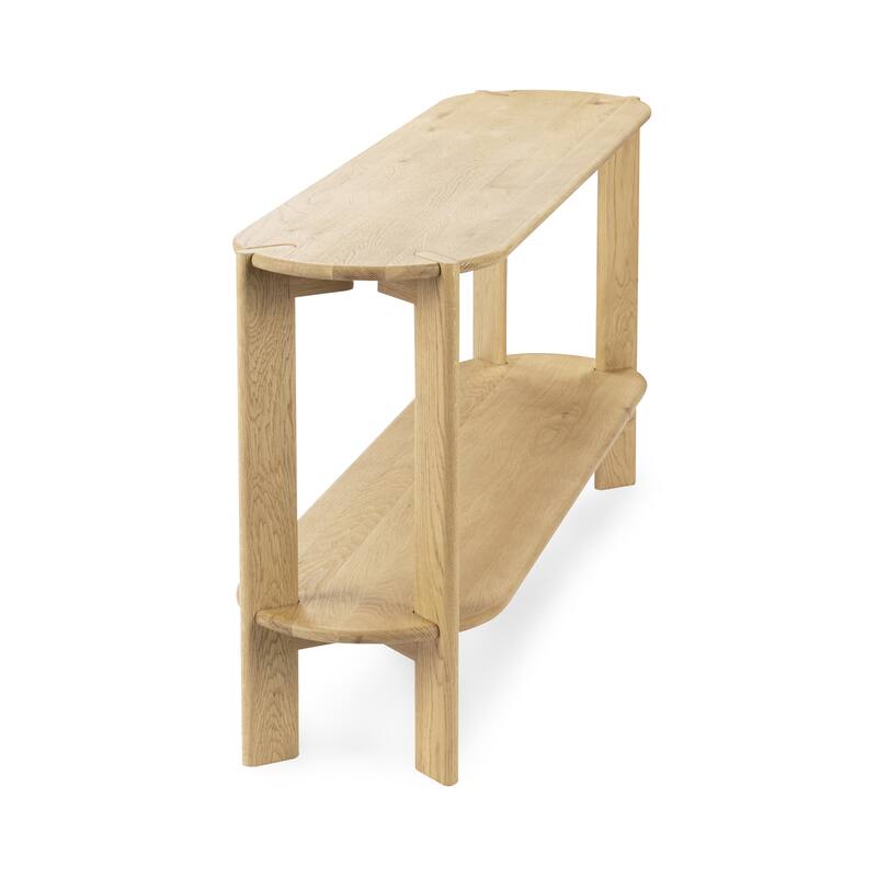 Kering Oak Wood Oval Console Table by Kosas Home