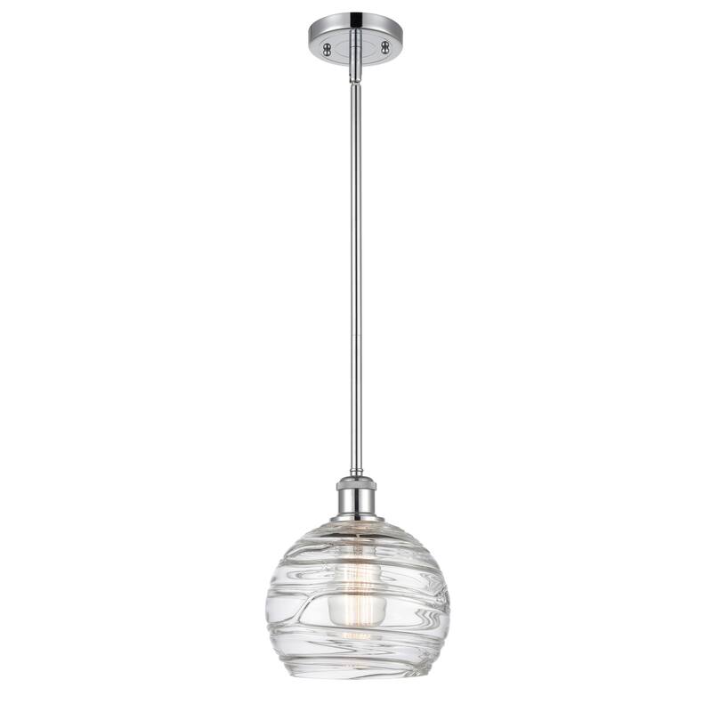Innovations Lighting Athens Deco Swirl - 1 Light 8" Stem Hung Mini Pendant - Polished Chrome