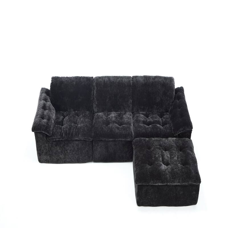 Modular Convertible Cushioned Sleeper Sofa Set