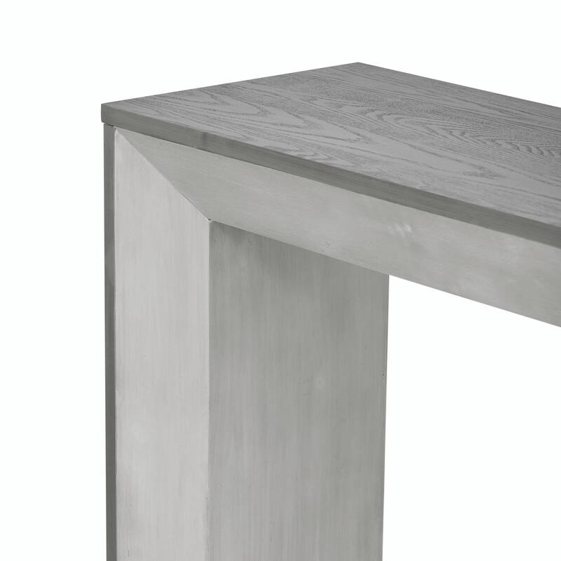 Elegant Console Table, Fireplace Design, Simple and Functional with High-Quality Wood Veneer Top