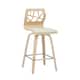 Option Cream Faux Leather/Natural Wood