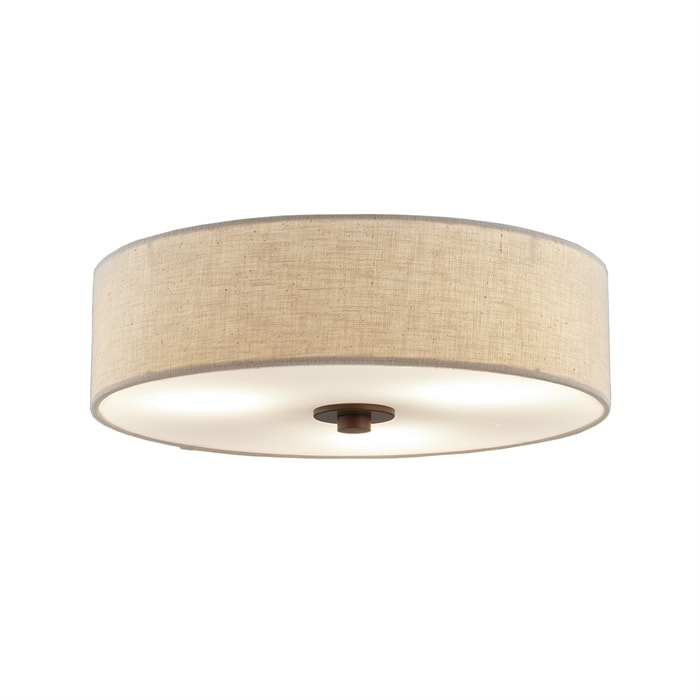 EVOLV Textile Classic 15-inch Dark Bronze Close-to-Ceiling Drum