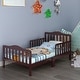 preview thumbnail 45 of 44, Costway Kids Toddler Wood Bed Bedroom Furniture w/ Guardrails - See Details