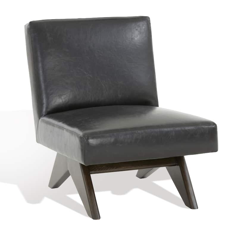 SAFAVIEH Couture Todora Vegan Leather Accent Chair - 24 In. W x 32 In. D x 30 In. H - 24Wx32Dx30H