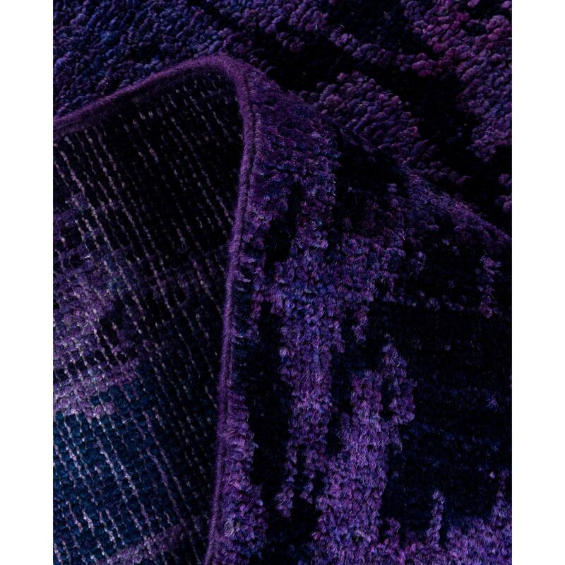 Overdyed One-of-a-Kind Hand-Knotted Area Rug - Purple - 4' 5" x 7' 5"