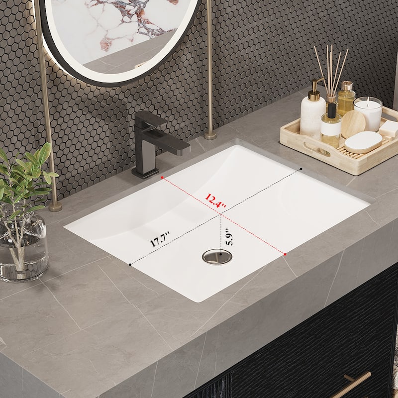 GDFStudio - Modern 39.4" Wall Mounted Floating Sintered Stone Bathroom Vanity with Seamless Ceramic Sink & Soft-Close Drawers