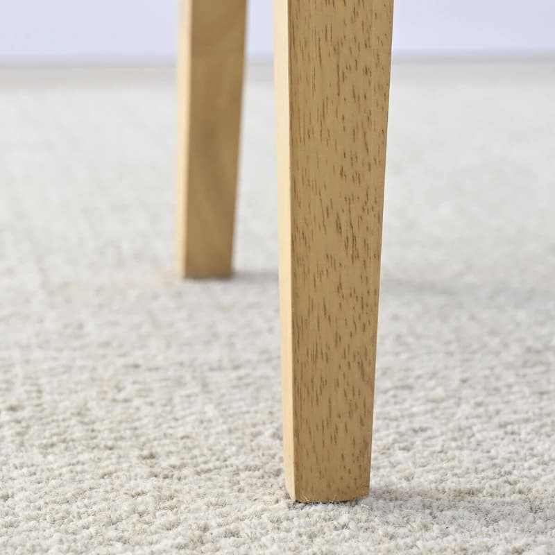 Woven Back Upholstered Seat Dining Chair(Set of 2)