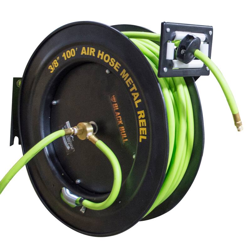 100 Foot Retractable Air Hose Reel with Auto Rewind