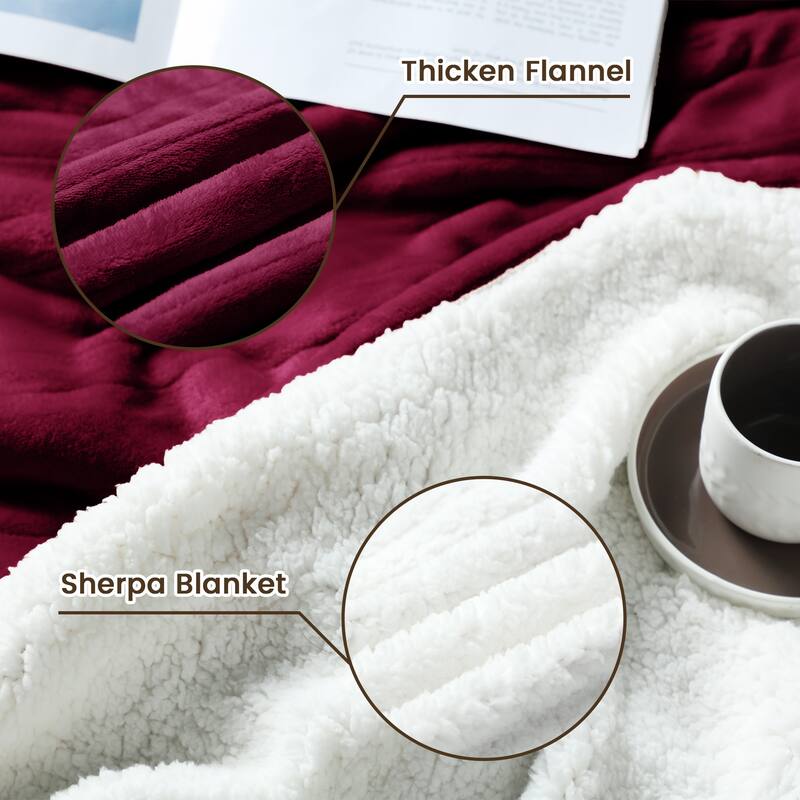Flannel Electric Heated Blanket With Controller
