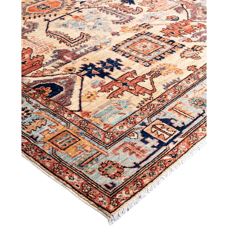 Serapi One-of-a-Kind Hand-Knotted Area Rug - Ivory - 4' 3" x 5' 11"