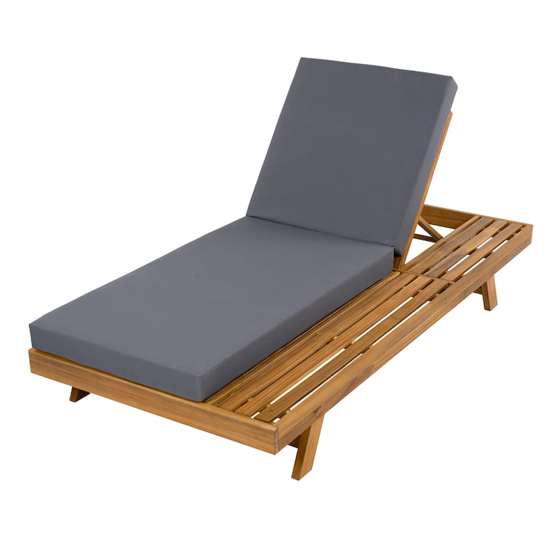 Christopher Knight Home- Frank Outdoor Acacia Wood Adjustable Chaise Lounge Set of 2