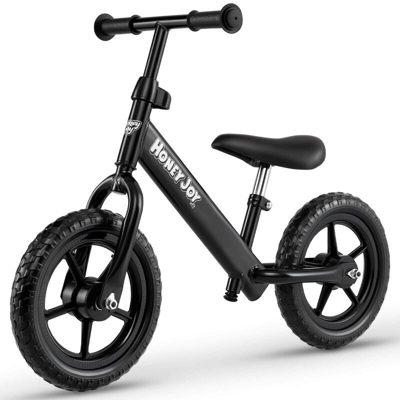 Honeyjoy 11” Lightweight Toddler Balance Bike, Tool-Free Adjustable - See Details - Black