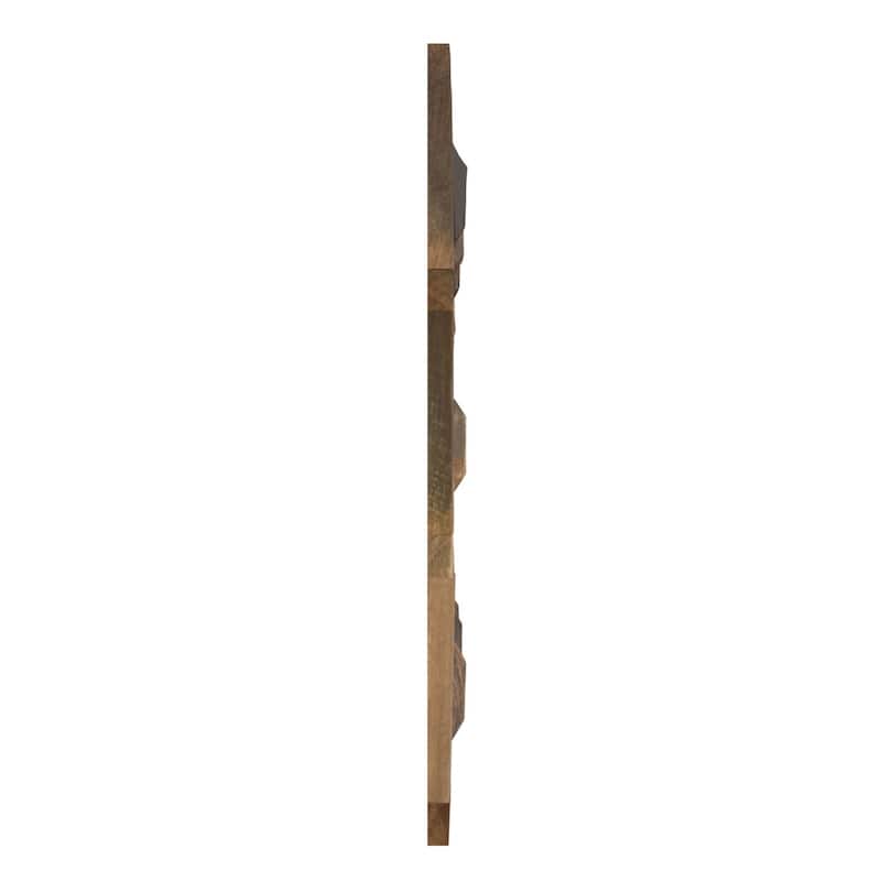 11 7/8"W x 11 7/8"H x 1/2"P Wedge Wood Mosaic Wall Tile, Old Boat Wood - 11 7/8"W x 11 7/8"H x 1/2"P