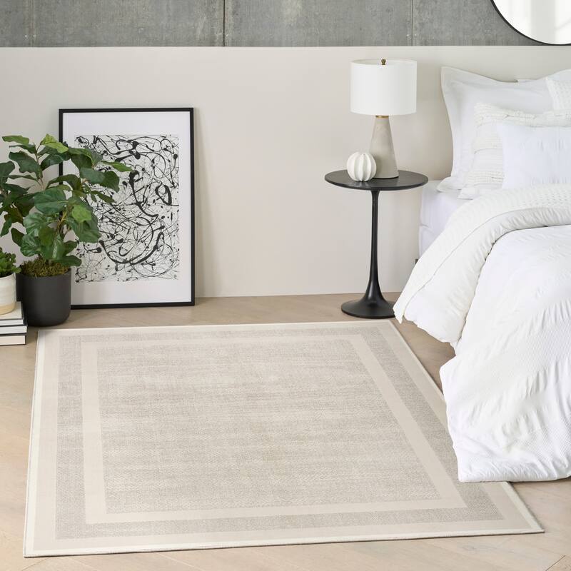 DKNY Grand Street Ivory Taupe Contemporary Chic Indoor Rug