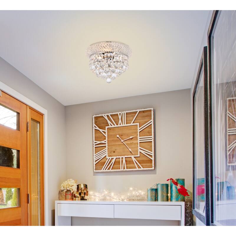 Somette Geneva 3-light 10-inch Flush-Mount Chandelier - 10 Inch
