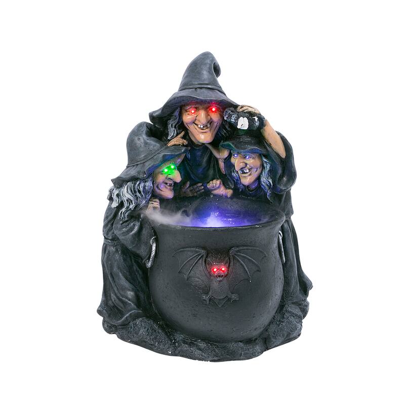 Electric 23Inch High Color Changing Illuminated Smoking Witches Cauldron