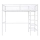 preview thumbnail 5 of 11, Artsy Twin Size Metal Loft Bed with 4-Tier Shelves and Storage, White