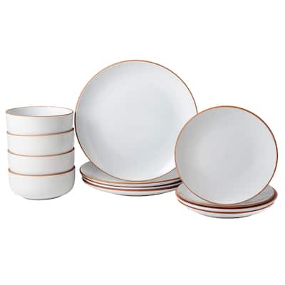 INFUSE 12-Piece Dinnerware Set, White (Service for 4)