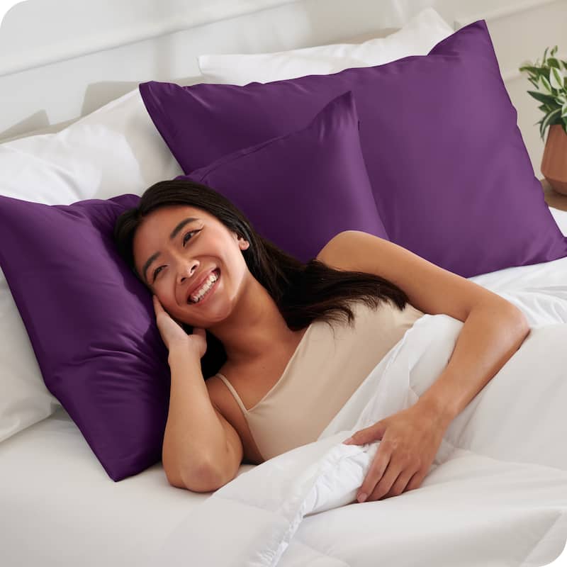 Bare Home Poly Satin Pillowcase Set for Hair and Skin (Set of 2)