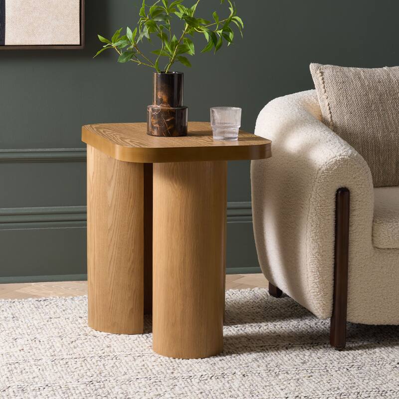SAFAVIEH Home Ahani End Table - 24"W x 18"D x 24"H - Natural