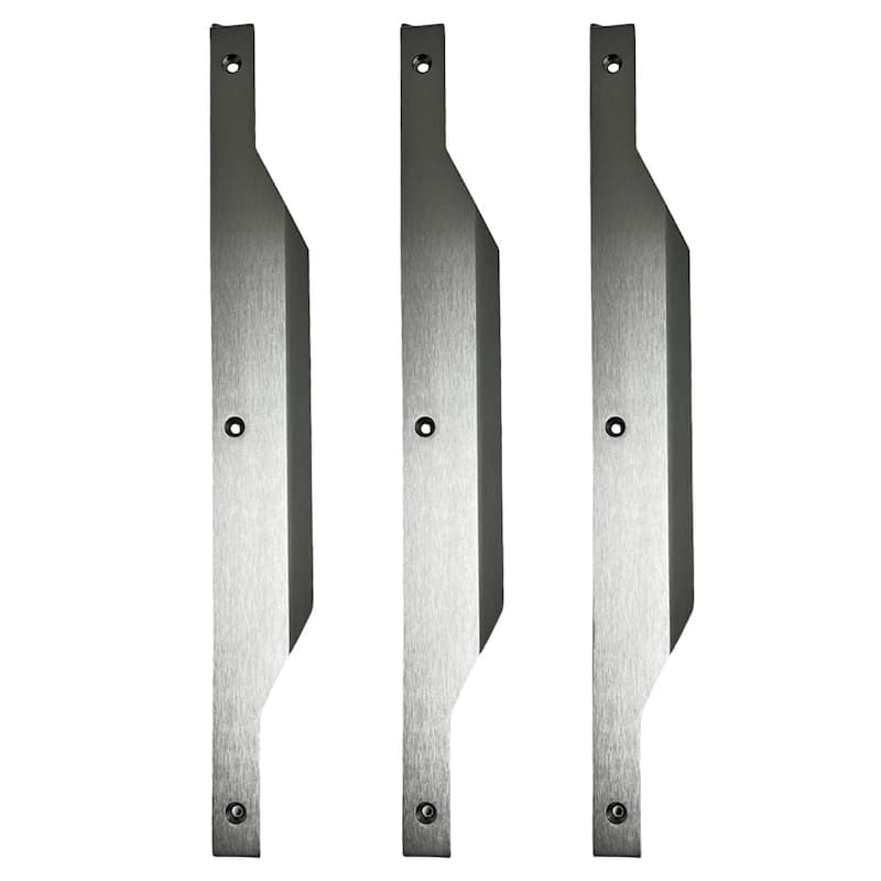 Modern Thin Metal Pull Handles - Set of 3 - Brushed Nickel