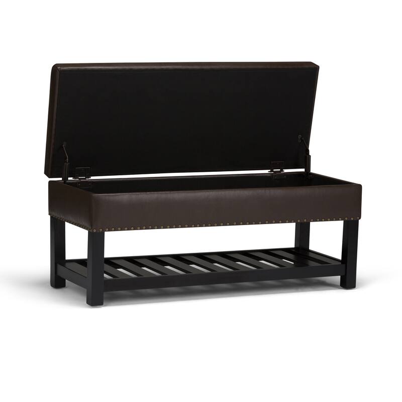 WYNDENHALL Riley 43 inch Wide Rectangle Ottoman Bench - 43 W x 17 D x 19 H