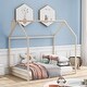 preview thumbnail 2 of 20, Full Size House Bed with Playhouse Design, Sturdy Pine Wood Frame for Kids' Fun and Comfortable Sleep