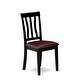 preview thumbnail 12 of 20, East West Furniture 5 Piece Dining Room Furniture Set- a Round Kitchen Table and 4 Dining Chairs, Black & Cherry (Seat Options)