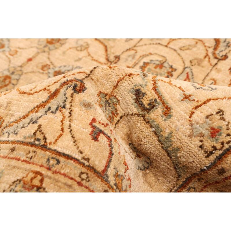 ECARPETGALLERY Hand-knotted Finest Oushak Beige Wool Rug - 3'1 x 4'11
