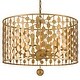 preview thumbnail 1 of 4, Layla 6 Light Antique Gold Chandelier - 23.75'' W x 18.7'' H 23.75'' W x 18.7'' H
