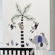 preview thumbnail 3 of 2, Lambs & Ivy Jungle Party Monkey/Elephant/Tree Nursery Wall Decals/Stickers