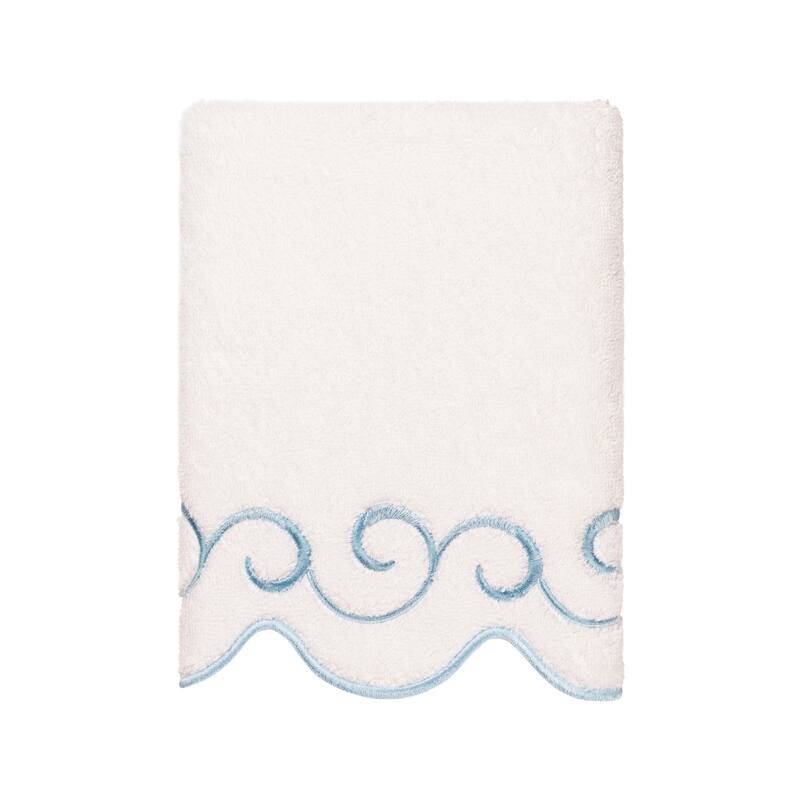 Authentic Hotel and Spa 100% Turkish Cotton SIMPLICITY Scallop Embellished Towel Collection