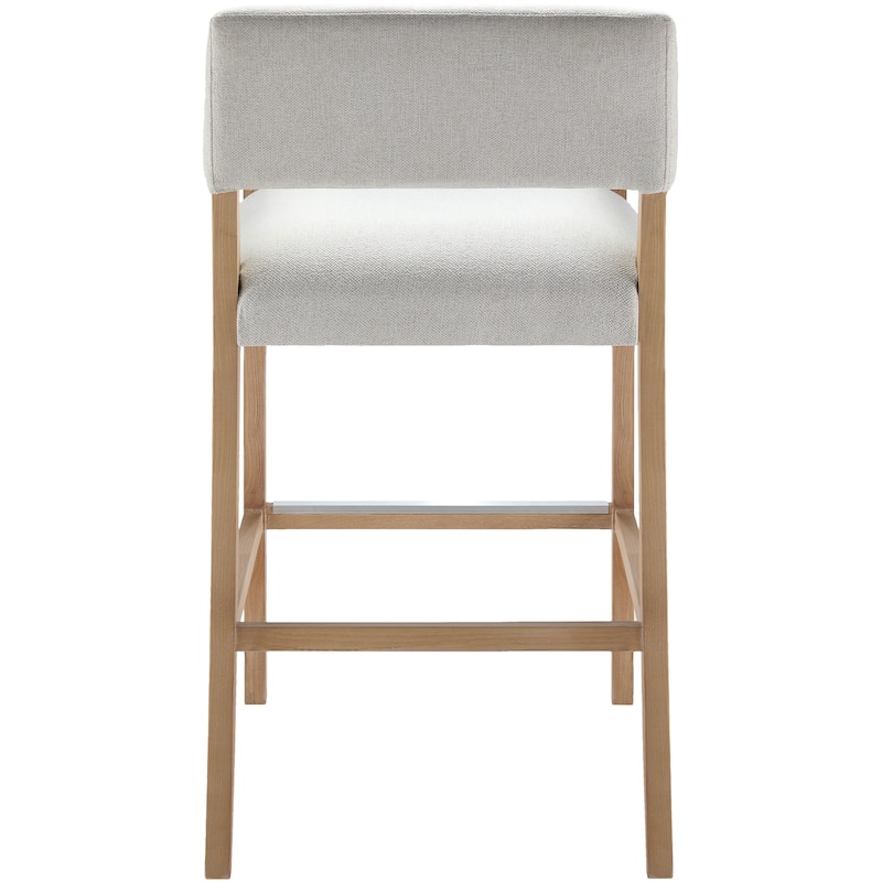 Grace Modern Minimalist Cream Upholstered Counter and Bar Stool