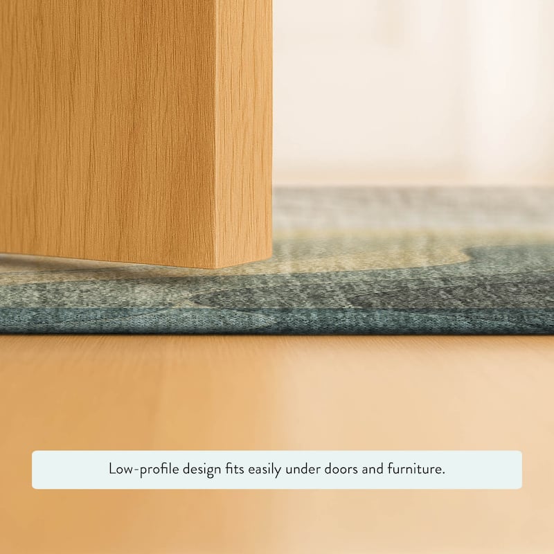 Machine Washable Indoor/ Outdoor Modern Dejuan Chantille Rug