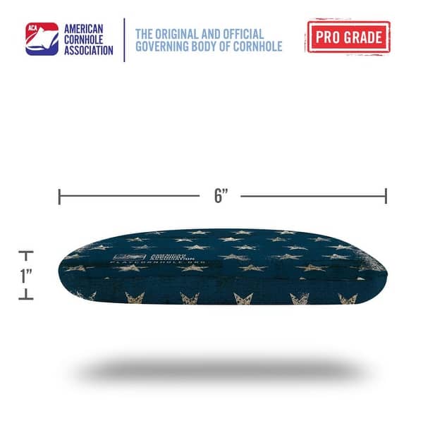 Vintage American Flag Blue Dual Sided Cornhole Bags