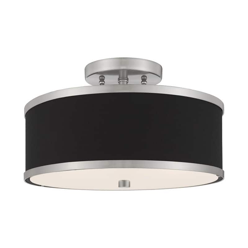 Livex Lighting 2-light Fabric Shade Ceiling Mount, 60422, 62627, 60412, 60402
