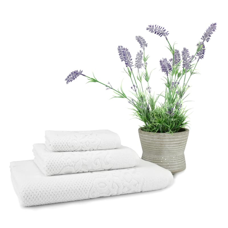 East'N Blue Galata Turkish Cotton Bath Towel Set (Set of 3) - (1 Bath Towel, 1 Hand Towel, 1 Washcloth)