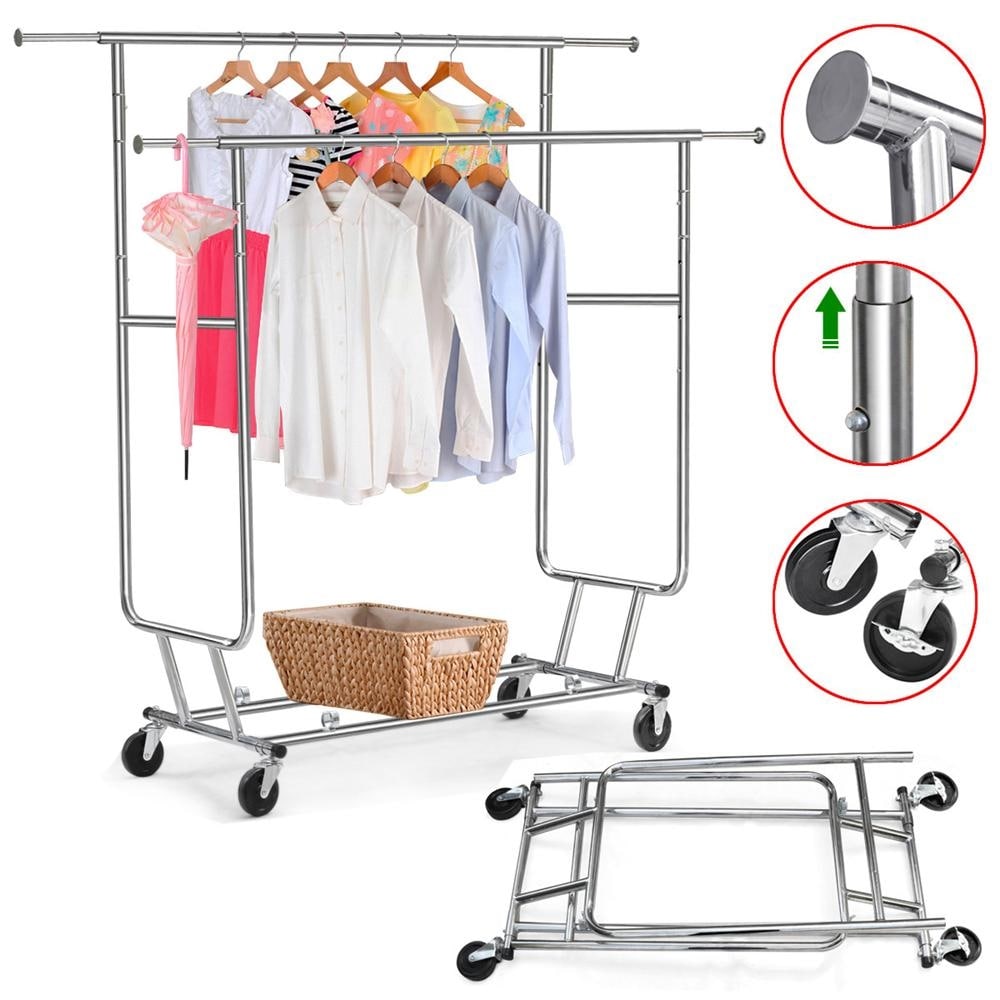 Commercial grade double deals garment rack