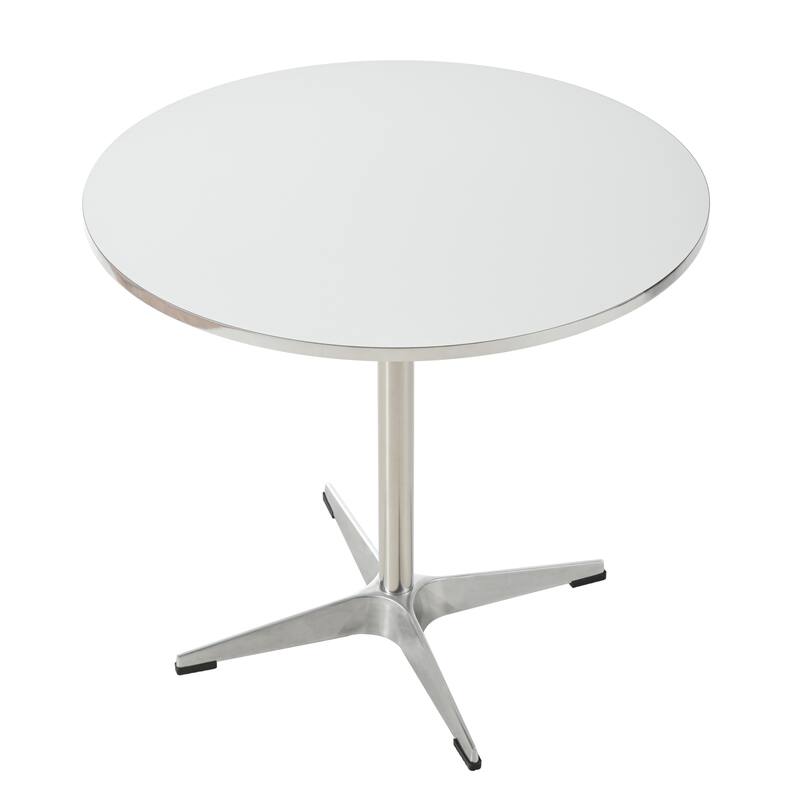 Modern circular dining table and small tea table, with a minimalist style