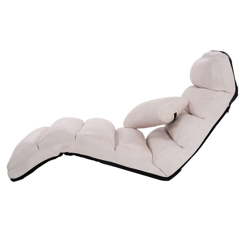 Costway Folding Lazy Sofa Chair Stylish Sofa Couch Beds Lounge Chair