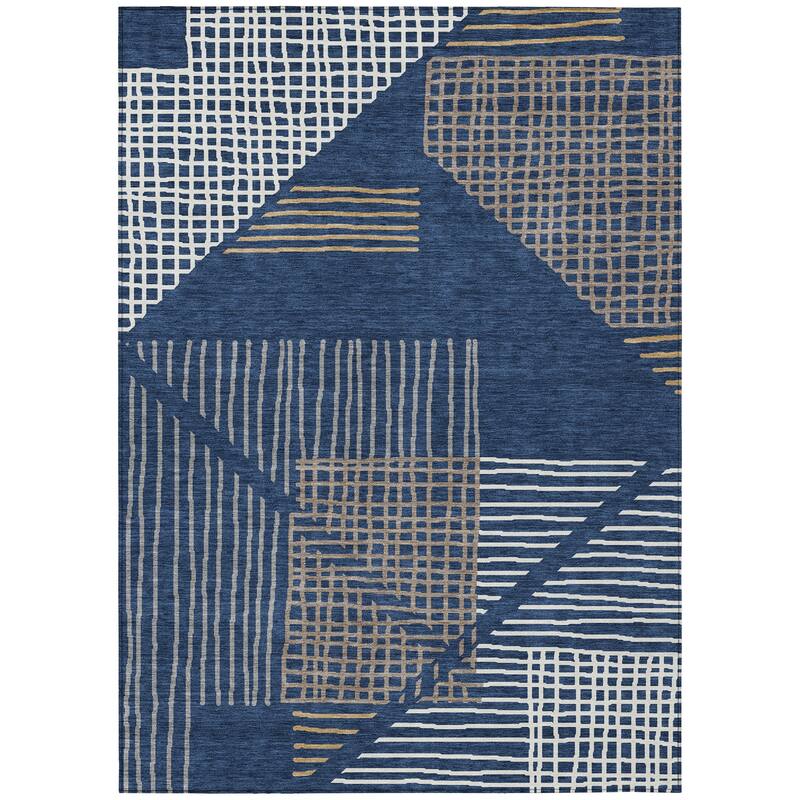Machine Washable Indoor/ Outdoor Casual Contemporary Chantille Rug