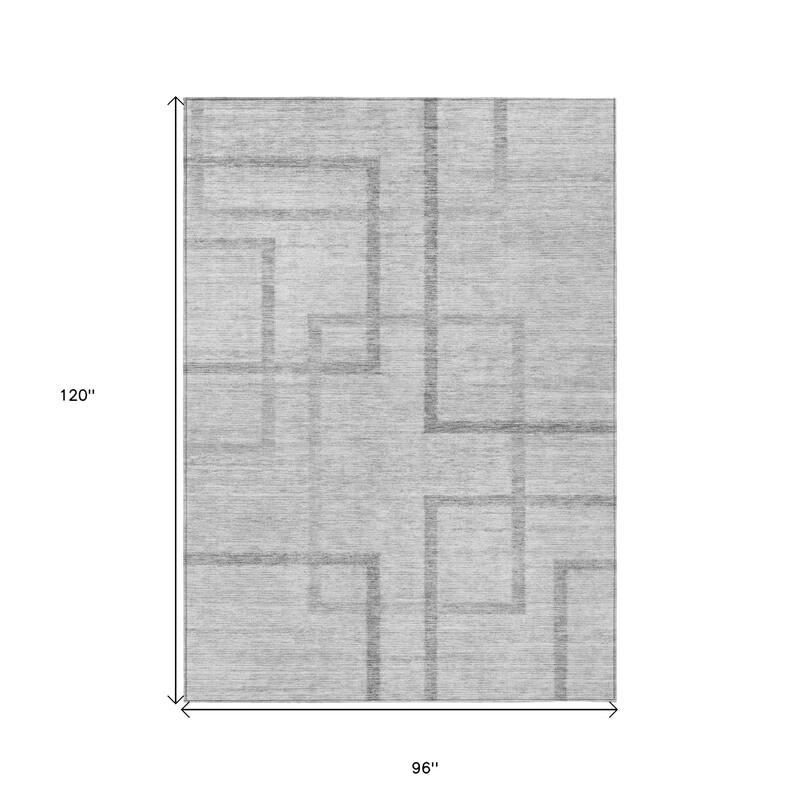 HomeRoots Geometric Transitional Rectangle Outdoor Rug