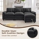preview thumbnail 103 of 109, Modular Cloud Chenille Sectional Sofa with Ottomans, Deep Seat Convertible L-Shaped or U-Shaped Couch