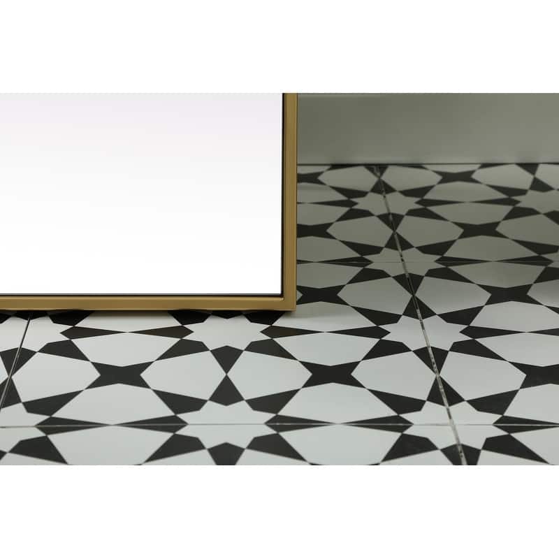 Indigo Home Metal Frame Rectangle Full Length Mirror 30x60 Inch