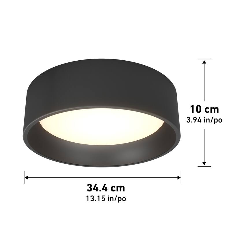 Artika Alton LED Integrated Flushmount 3CCT, Black